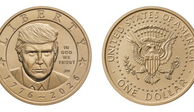 Dollar coin with Trump's face and gold finish goes on sale
