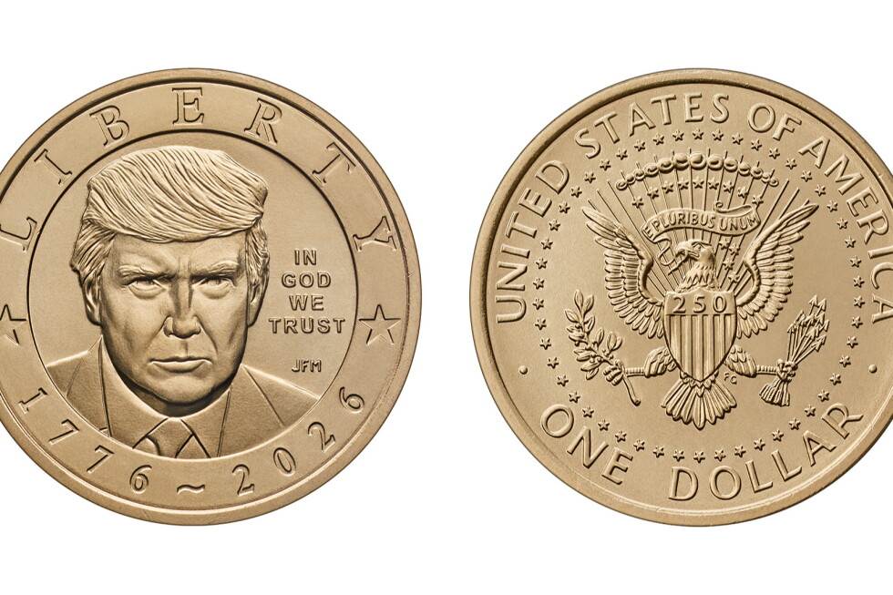 Dollar coin with Trump's face and gold finish goes on sale