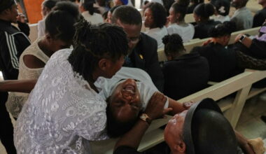 Mourners file into church in Haiti where gangs killed dozens of people