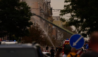 Russian attacks strike security service in Ukrainian capital