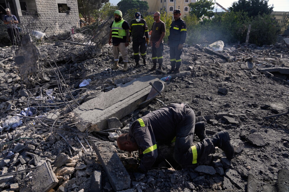 Israeli airstrikes on a village in southern Lebanon kill 12 people