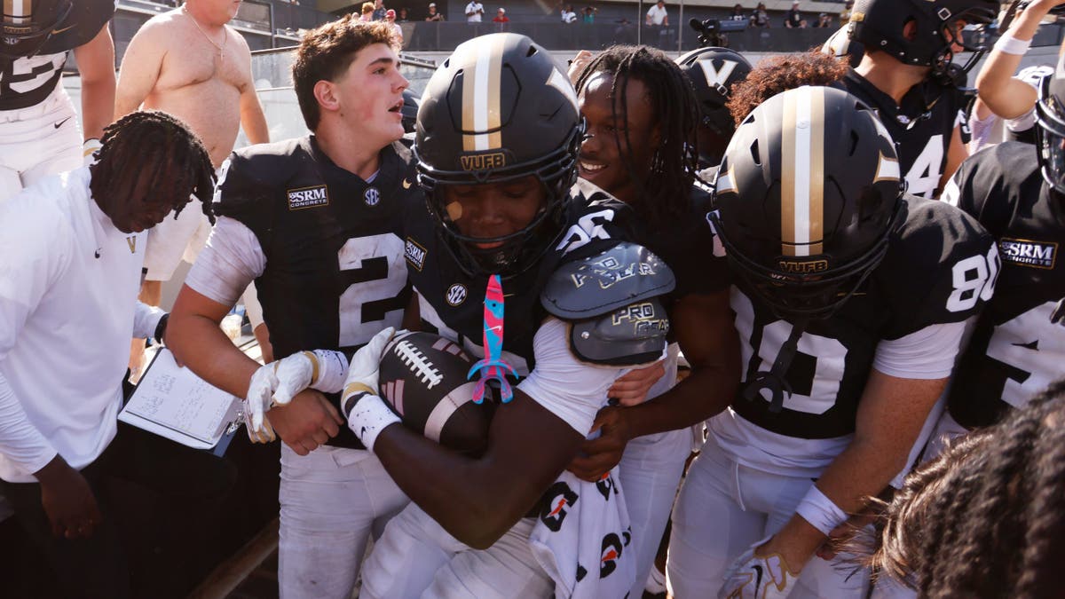 Vanderbilt Commodores react after a last-second comeback win against NC State.