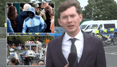 A66 crash funeral: Will Godley forced to flee victim's service in Middlesbrough as GB News crew accosted by balaclava-clad men