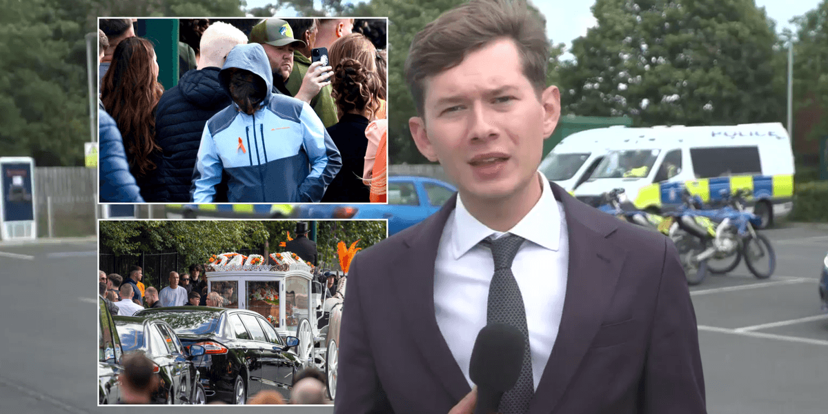 A66 crash funeral: Will Godley forced to flee victim's service in Middlesbrough as GB News crew accosted by balaclava-clad men