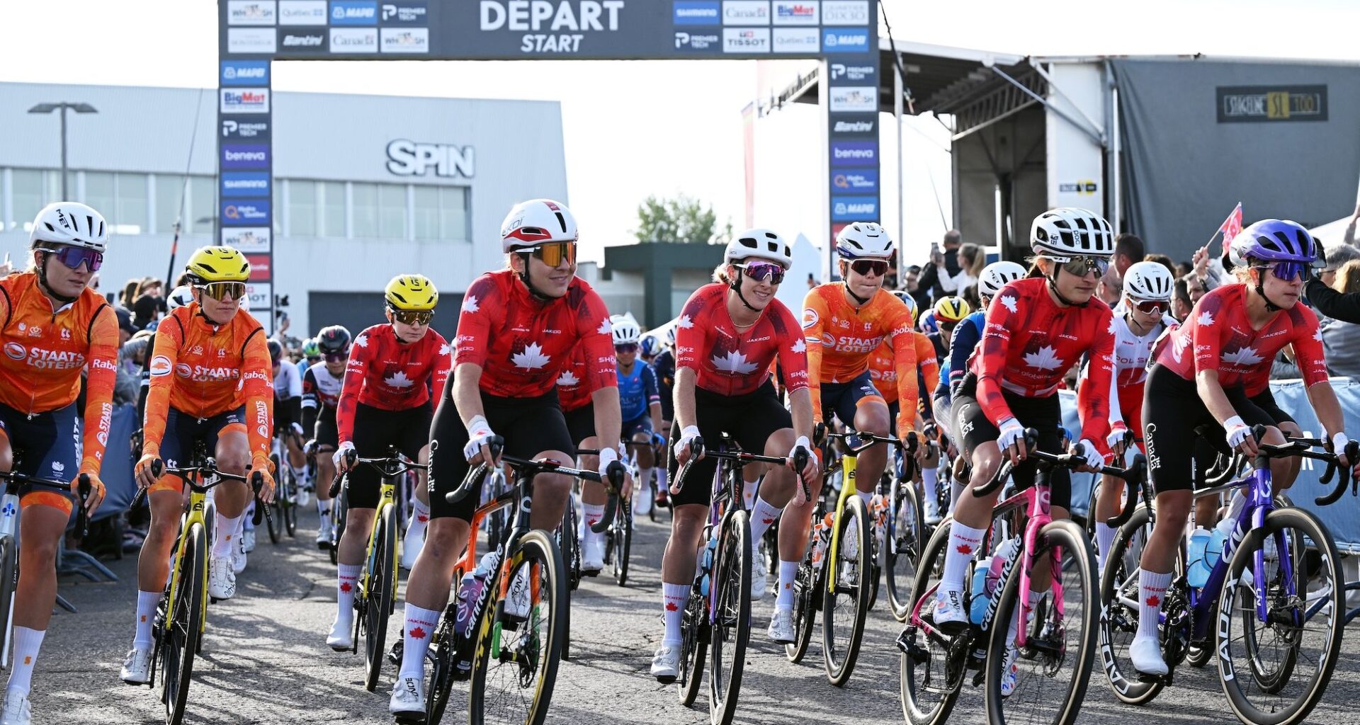 Mass crash shocks peloton during women's road race at World Championships, with defending champion Magdeleine Vallieres and Paula Blasi among affected riders