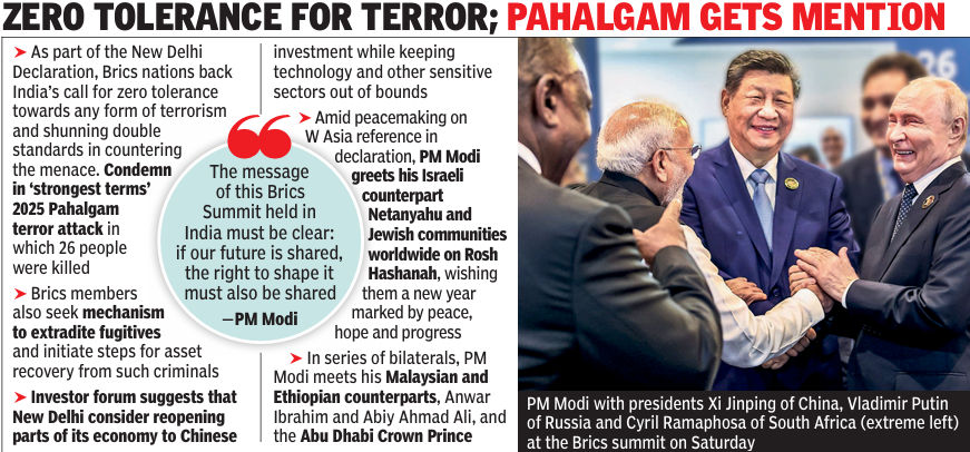Zero tolerance for terror, Pahalgam gets mention