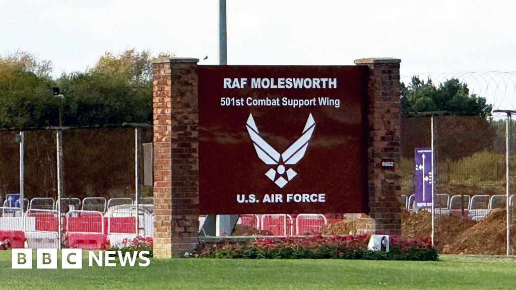 Two Latvian men arrested on suspicion of trespass at RAF base - BBC