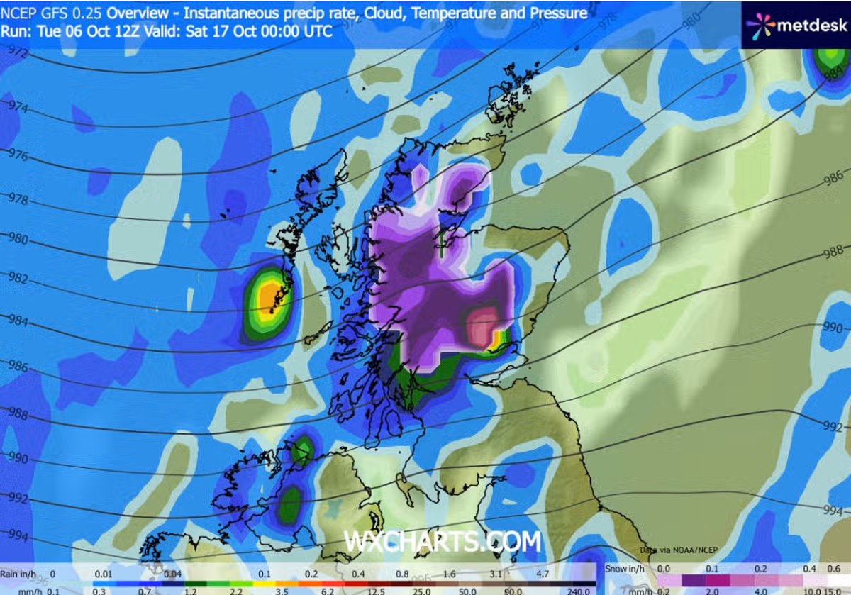 UK weather map