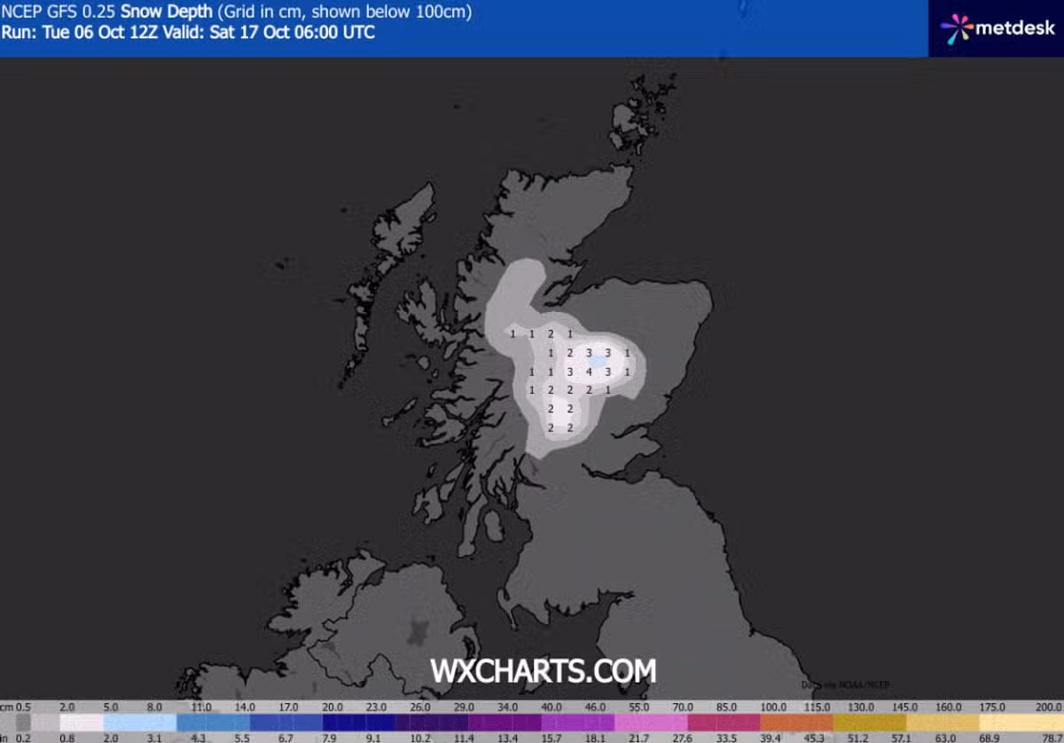 UK weather map