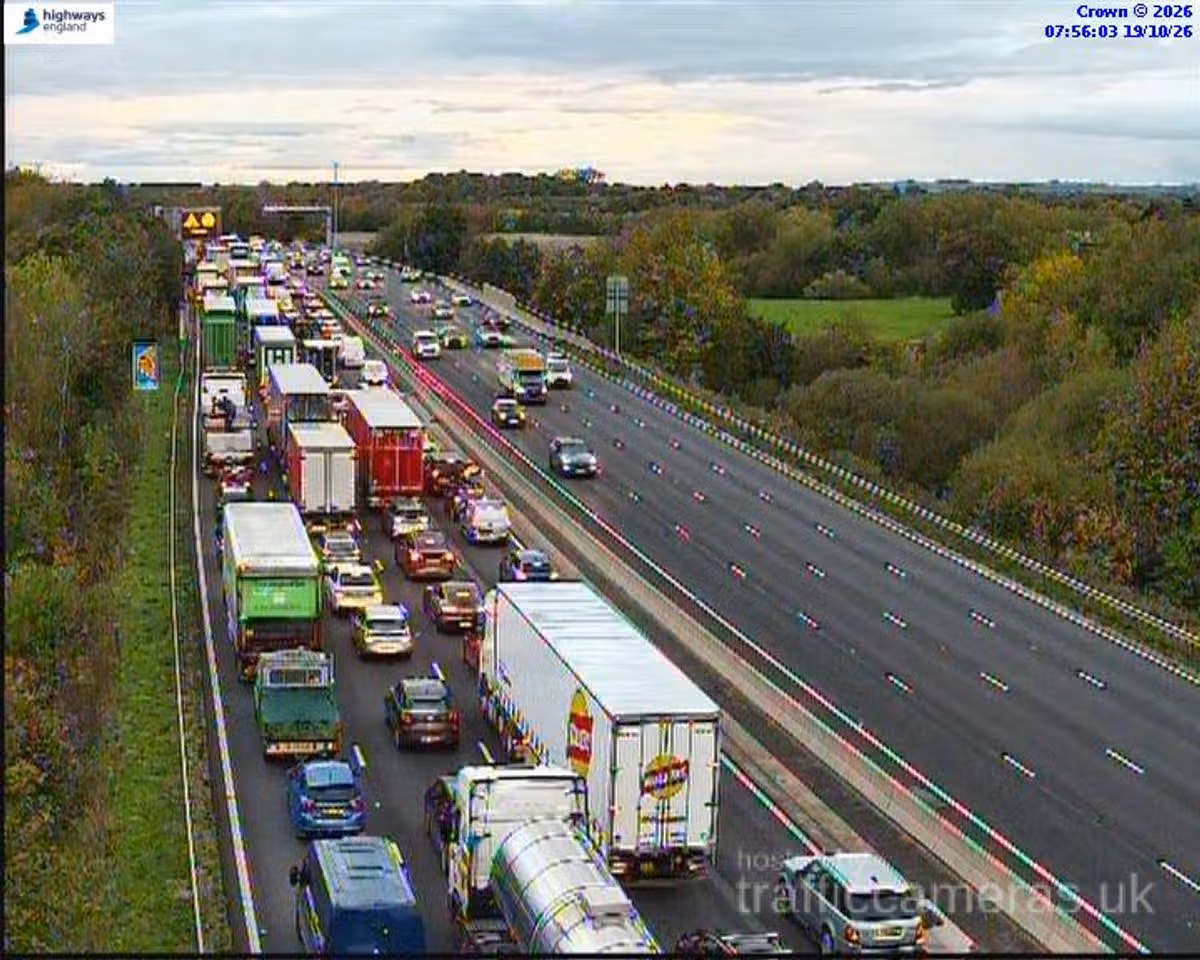 Traffic on the M6 motorway