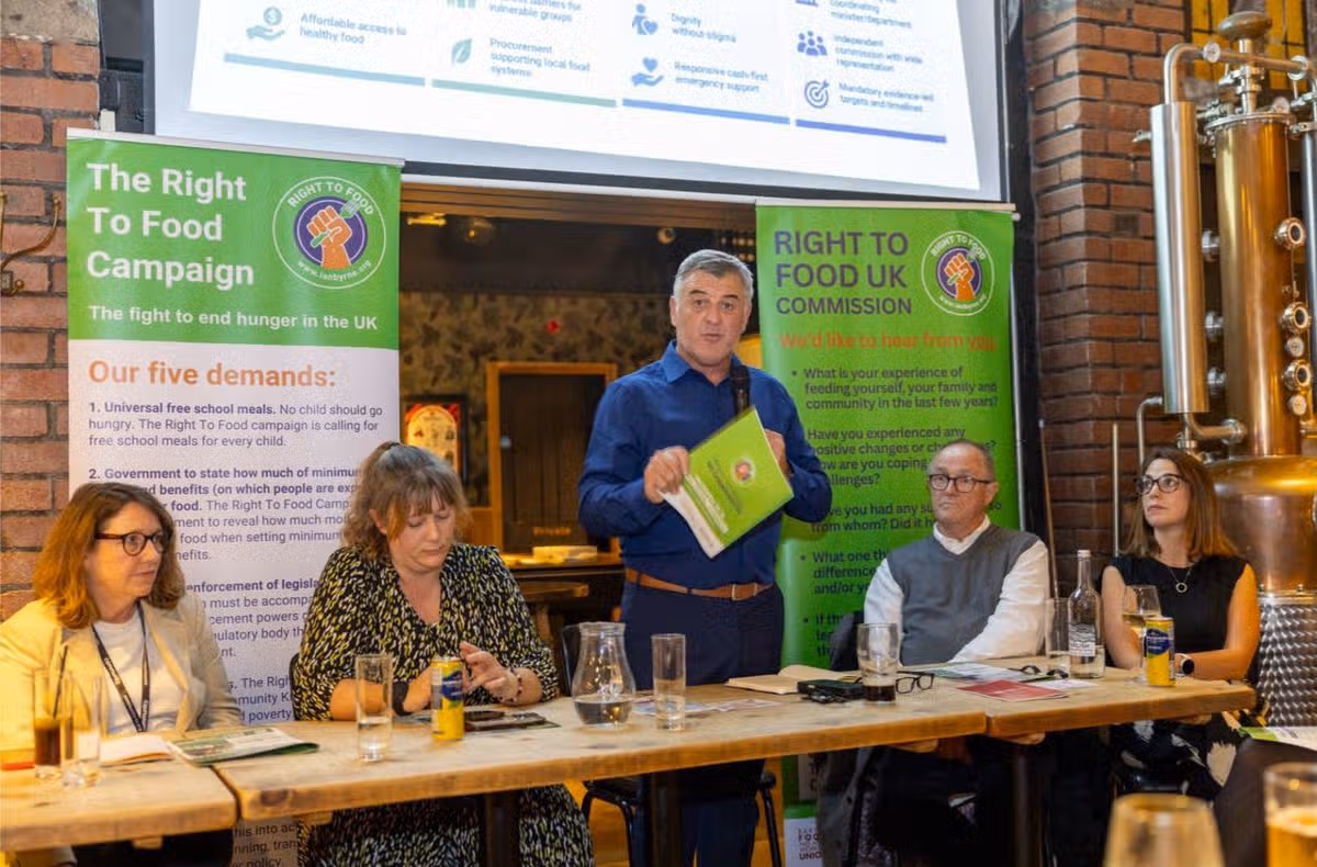 Ian Byrne MP speaks at the Right to Food Commission report in Liverpool this week