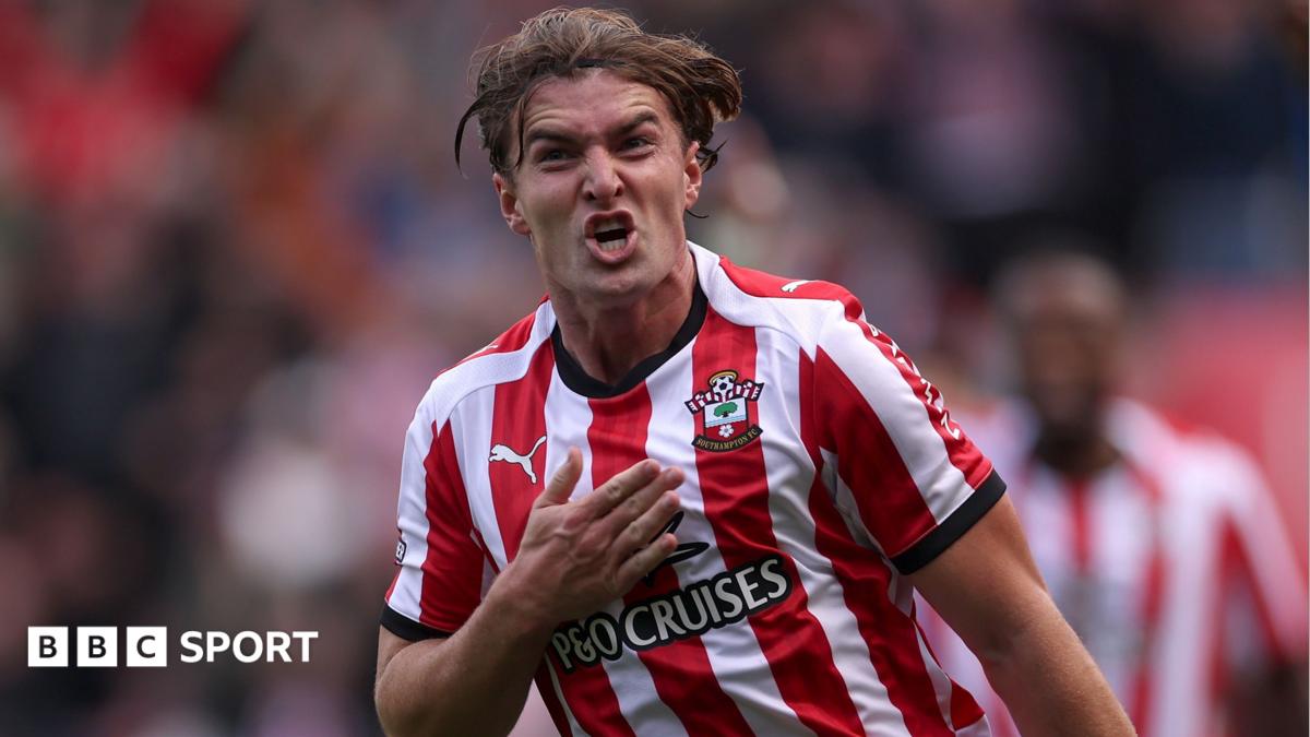 James Bree celebrates after scoring for Southampton