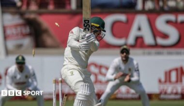 Nic Maddinson is bowled by Marco Jansen