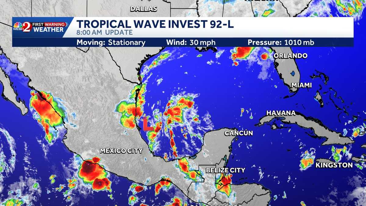 National Hurricane Center tags Invest 92-L in Gulf