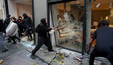 France protests: Curfews calm unrest as Macron tours Gulf
