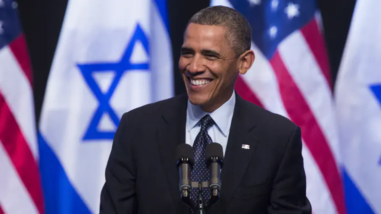 Obama claims Israel takes land from Palestinians