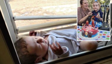 Baby who became symbol of Oct. 7 Hamas terror returns home to Israeli kibbutz
