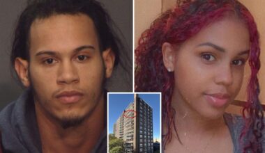 Dad wanted for fatal push of NYC mom, baby had brought flowers to reconcile over domestic violence