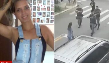Brazilian cop arrested after shooting woman who charged at him with a knife