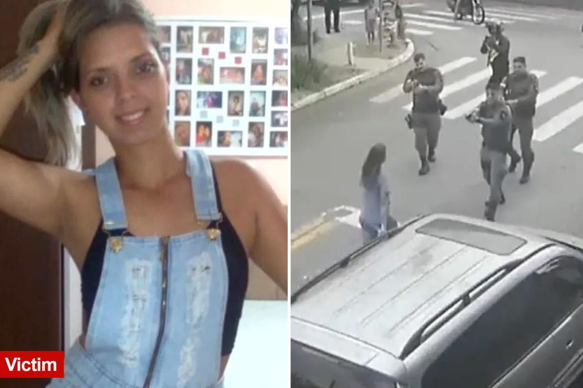 Brazilian cop arrested after shooting woman who charged at him with a knife