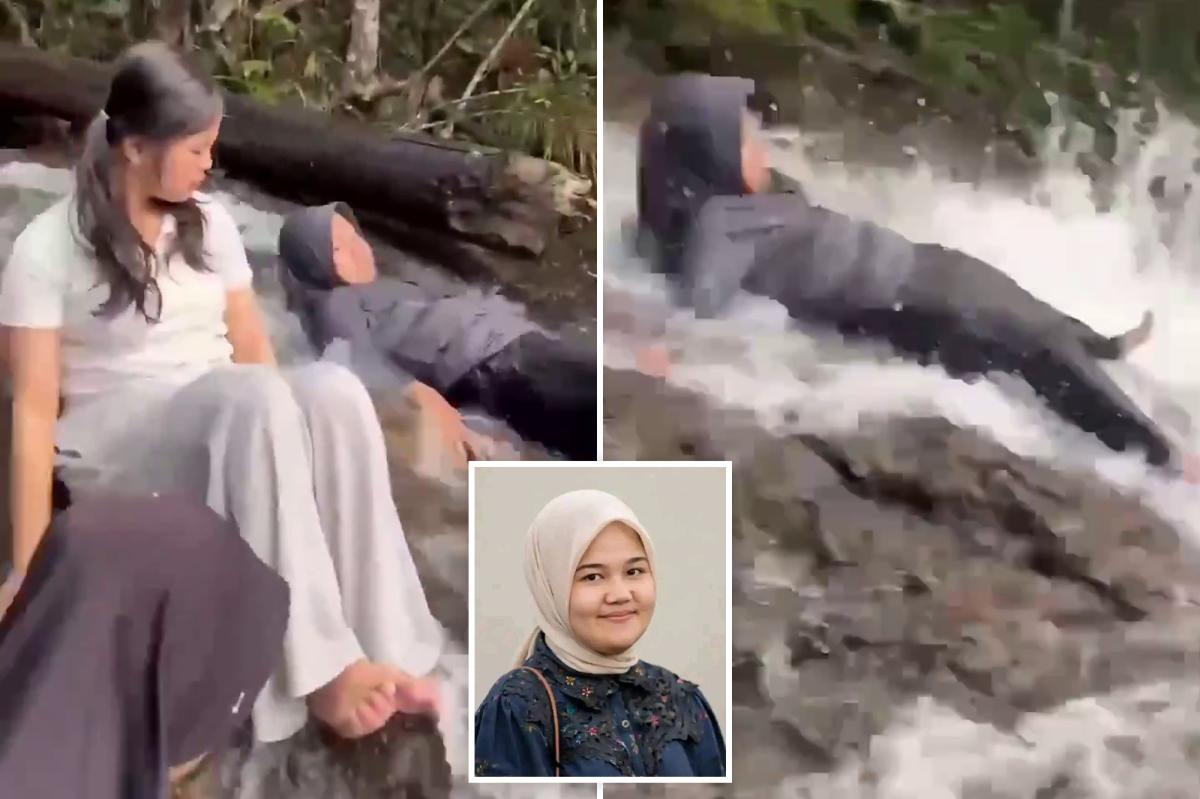 Sightseer slips and falls to her death off waterfall while filmed by friends