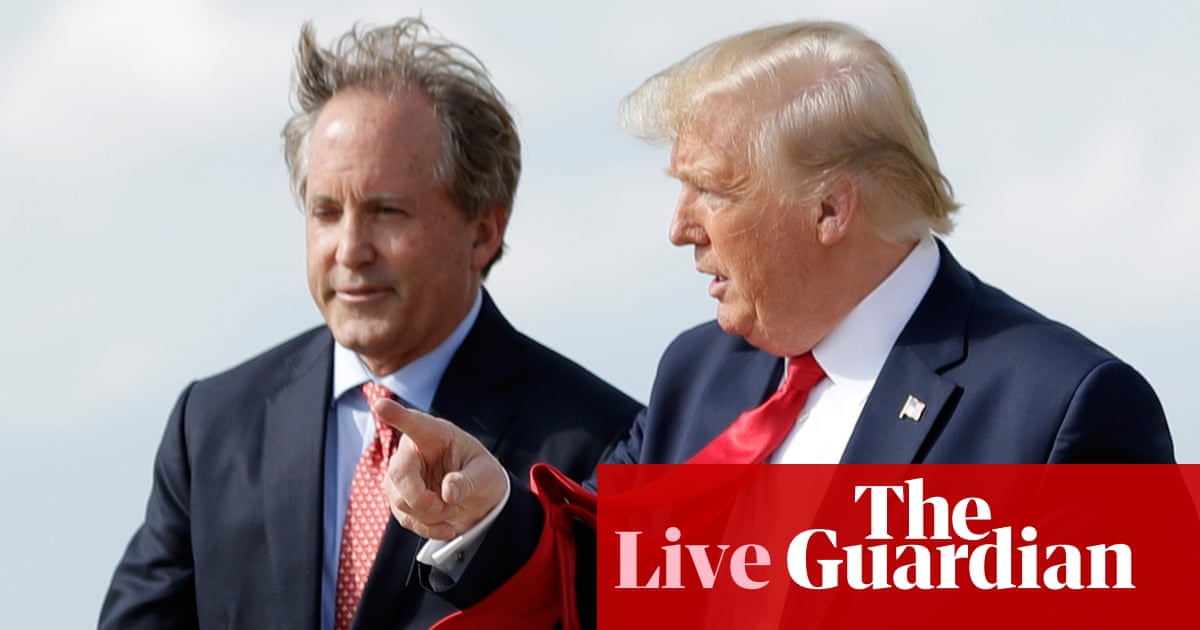 Trump-backed Ken Paxton reportedly blames Iran war and high gas prices for midterms struggles as president heads to Texas – live | US politics
