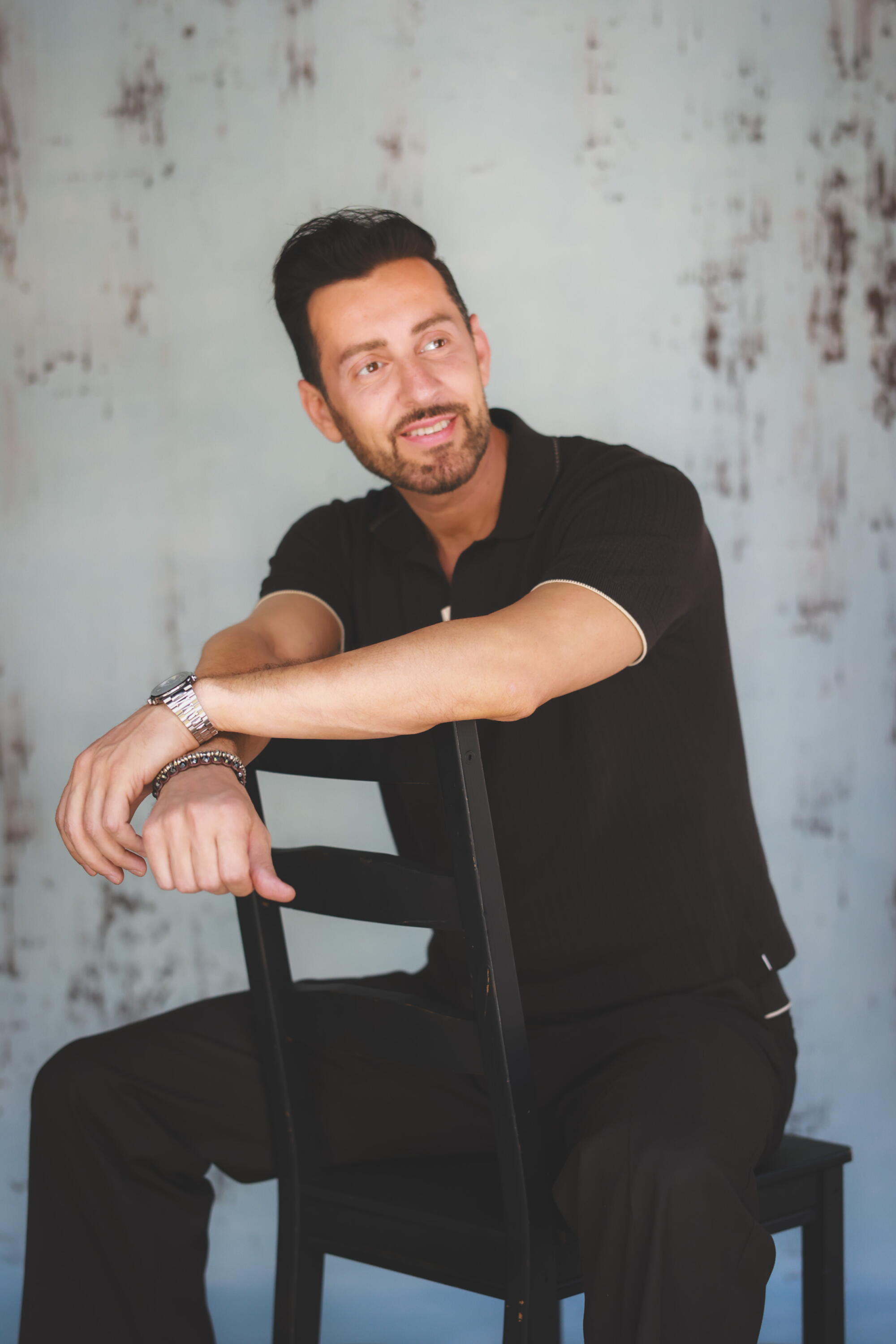 Comedian Max Amini poses for a portrait