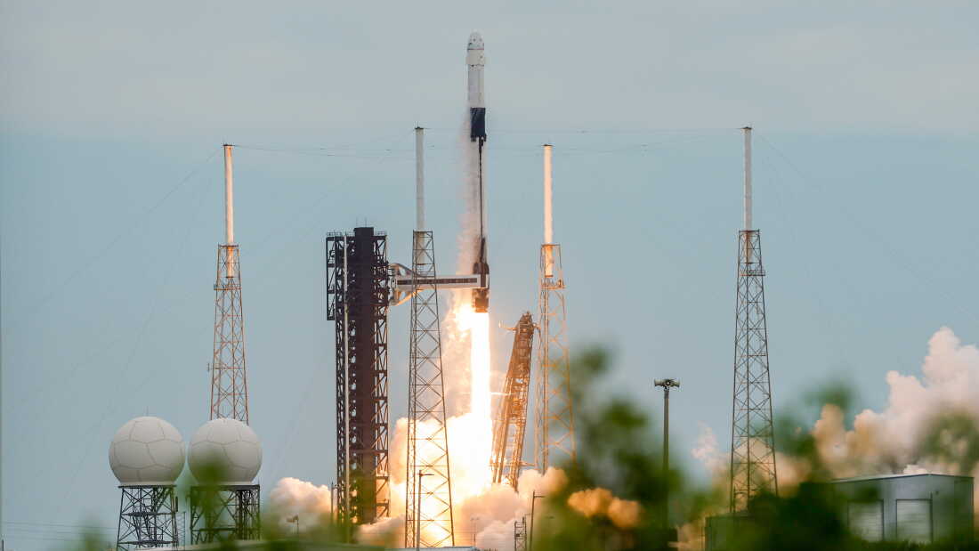A SpaceX Falcon 9 rocket and Dragon spacecraft carrying NASA's Crew-13 lifts off Thursday from Cape Canaveral, Fla. SpaceX's Crew Dragon capsule "Grace" will take NASA astronauts Jessica Watkins and Luke Delaney, Canadian Space Agency astronaut Joshua Kutryk, and Roscosmos cosmonaut Sergey Teteryatnikov to the International Space Station for about six months.
