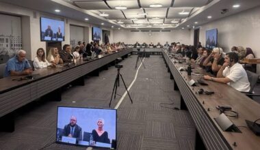 Participants listen to speeches at a conference on Iran’s human rights situation, held in Geneva on 28 September 2026 alongside the 63rd session of the UN Human Rights Council