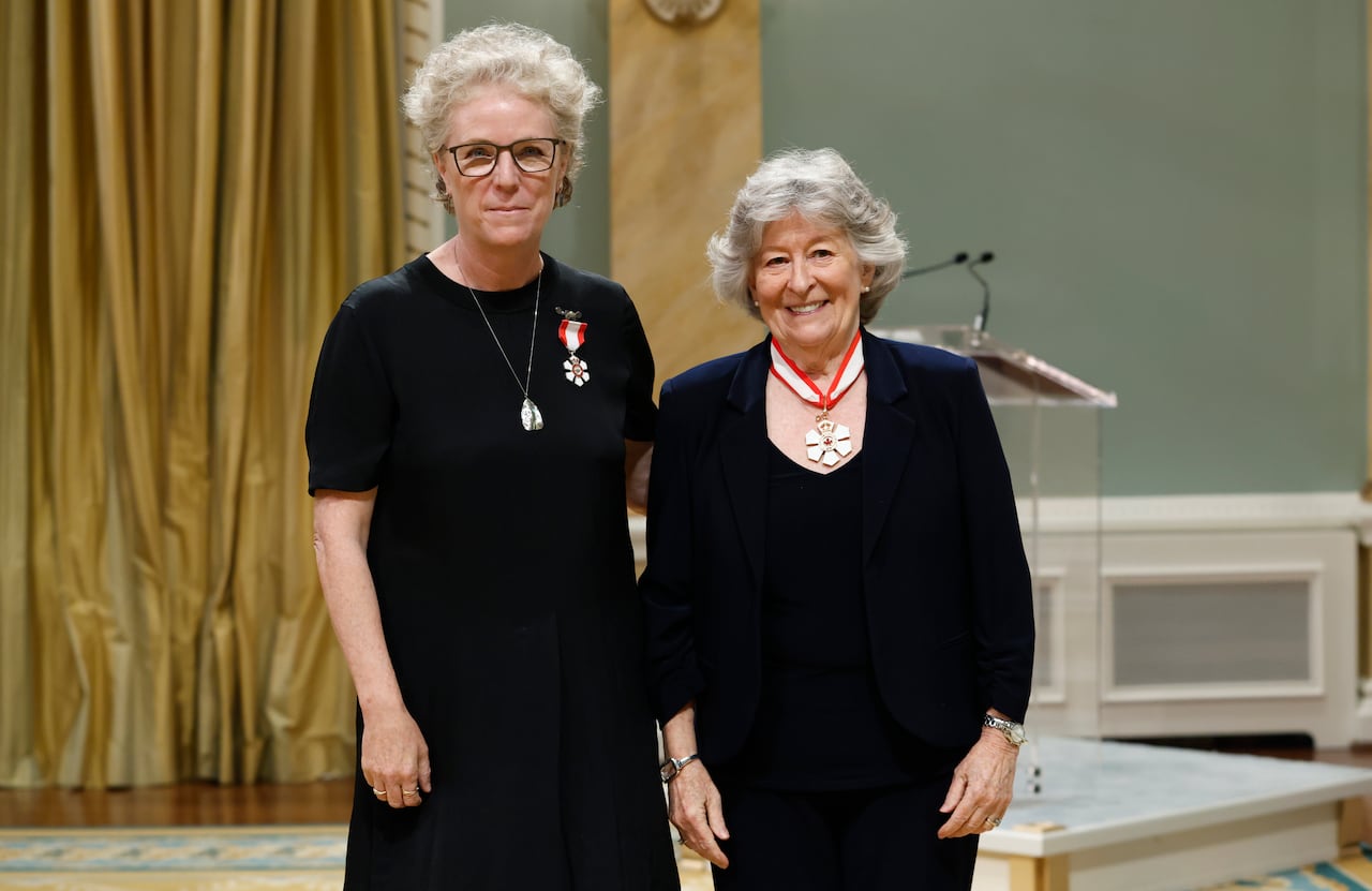 Journalist Susanne Craig is invested as a member of the Order of Canada by Gov. Gen. Louise Arbour.