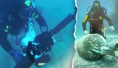 Ancient Roman artifacts are found on Sardinia seabed by police divers