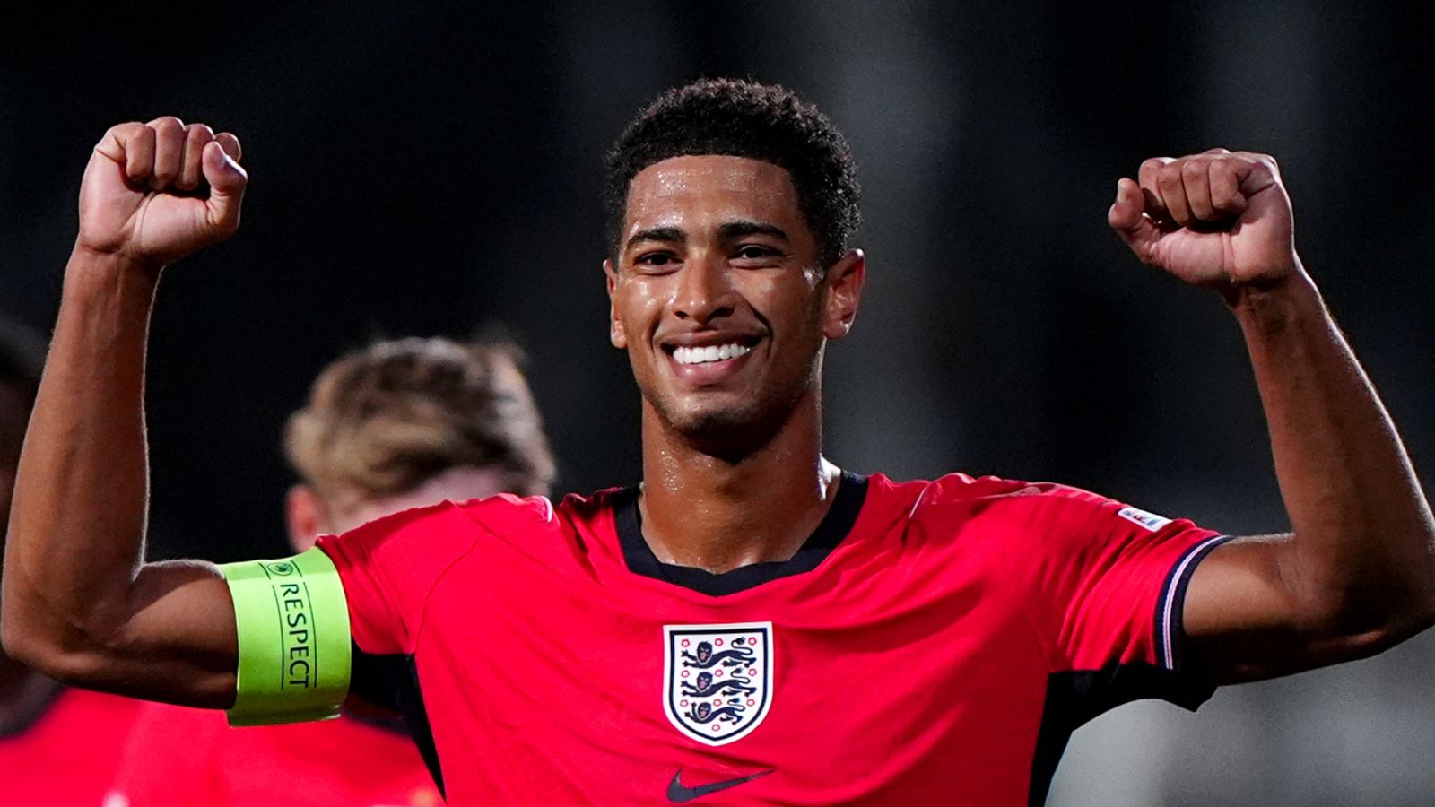 Jude Bellingham finished the match with the captain's armband after Harry Kane was subbed off