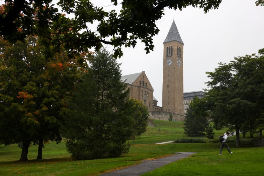 McGraw Tower at Cornell University campus in Ithaca, New York, September 29.
