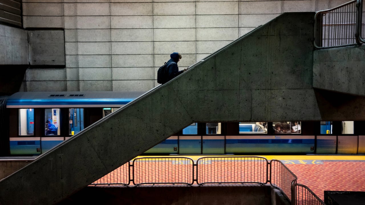 People use the Lionel-Groulx metro station in Montreal on Friday, March 20, 2026.