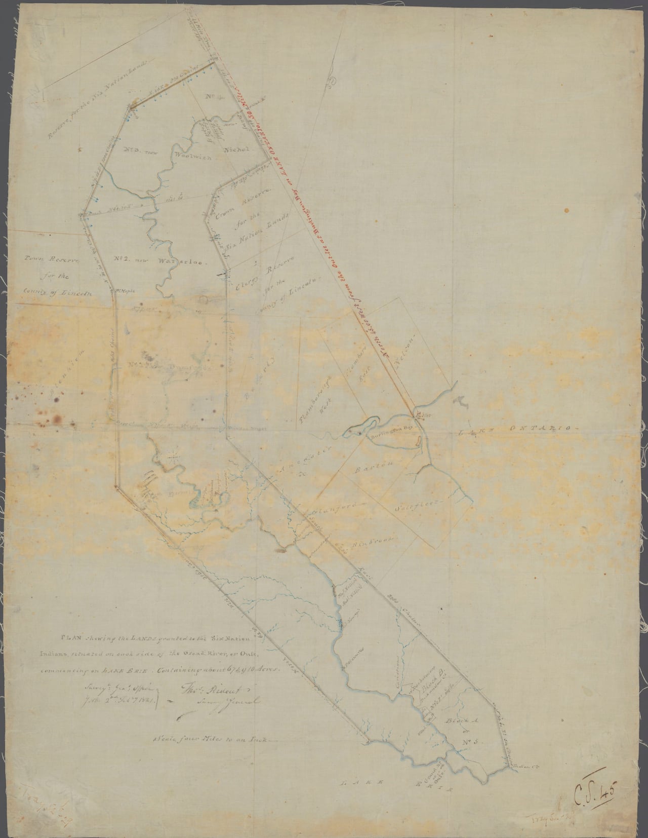 Old map of the Haldimand Tract.