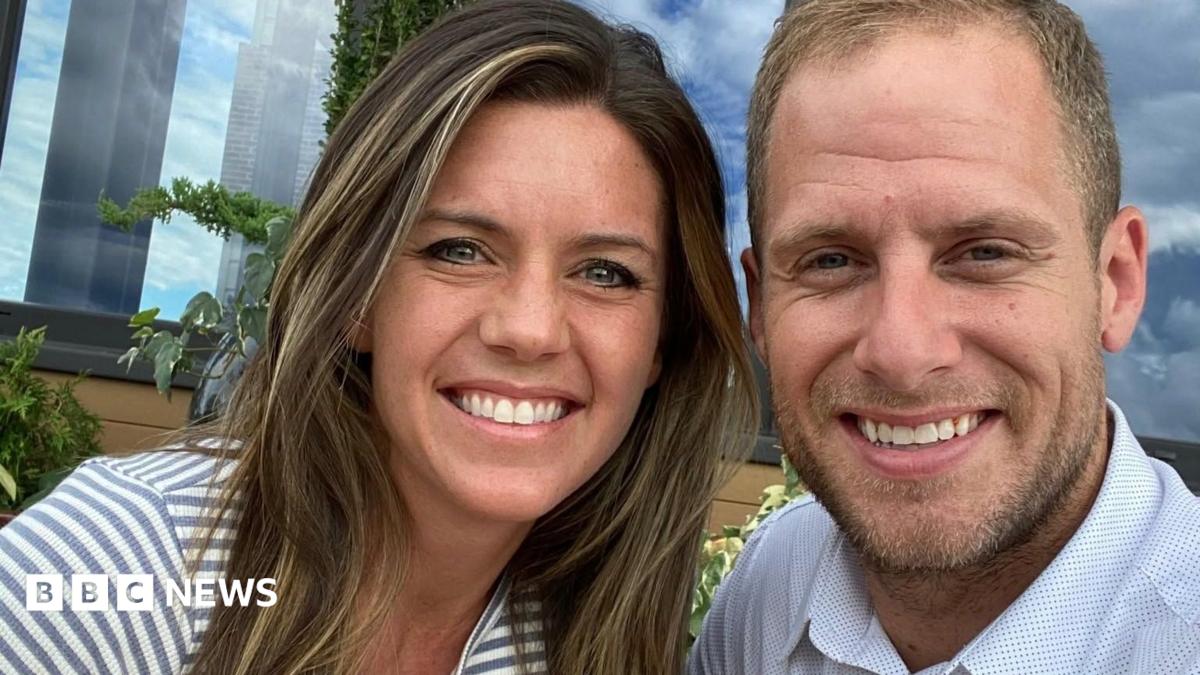 Ashley Flynn, seen in a 2023 Facebook photo, alongside her husband. They both are smiling