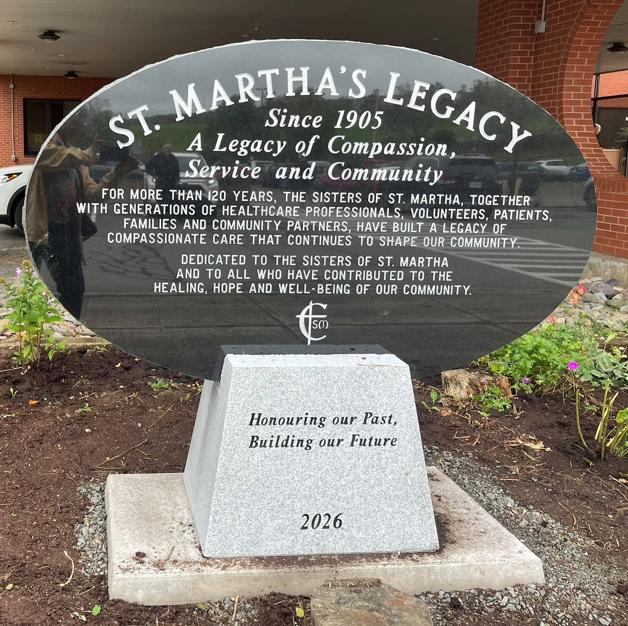 A monument to the Sisters of St. Martha's legacy at the hospital is now located near the entrance to the newly renamed Antigonish Regional Memorial Hospital.