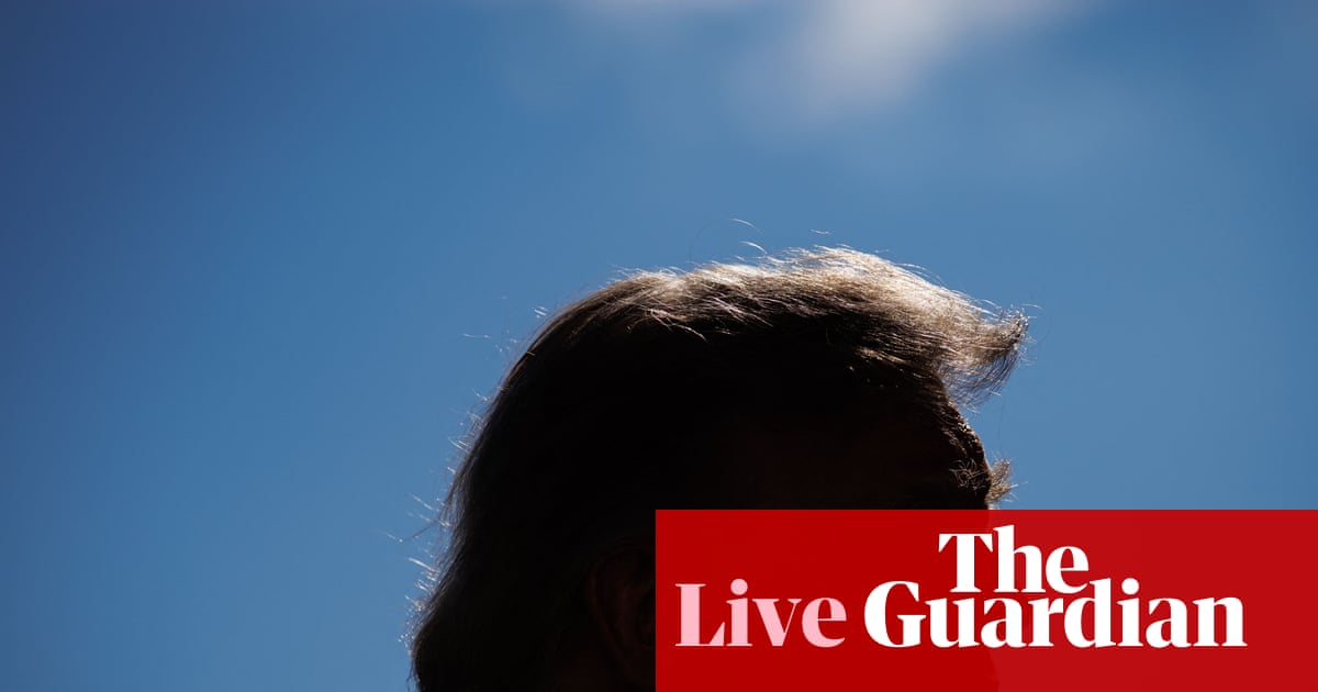 Trump claims he’s ‘doing great’ as his approval rating sinks to record low – live | Trump administration