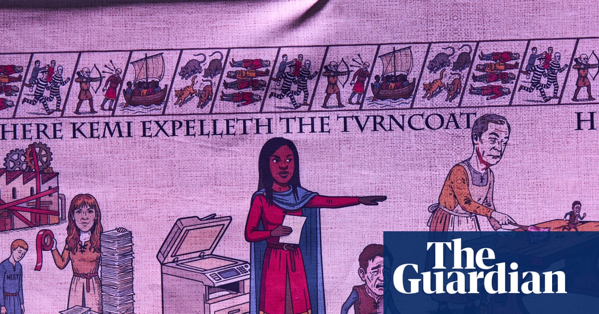 Tories delight as satirical tapestry pokes fun at ‘turncoat’ Robert Jenrick | Conservative conference
