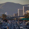 Traffic moves along the 405 Freeway on Feb. 13 in Los Angeles.