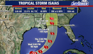 Tropical Storm Isaias forms in Gulf