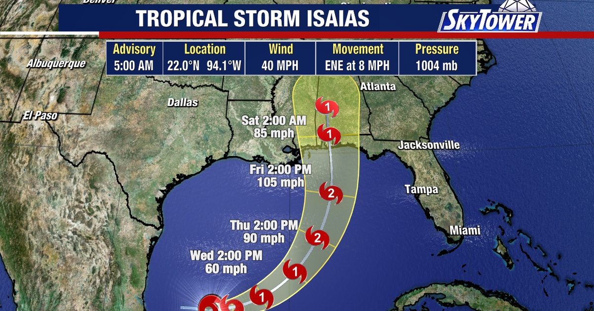 Tropical Storm Isaias forms in Gulf
