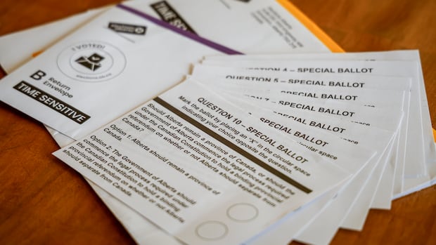 Nearly 500K referendum ballots haven't been mailed in yet. Elections Alberta says now's the time