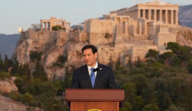 Marco Rubio delivers Western civilization speech in Athens' ancient ruins