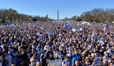 Nearly 300,000 people gathered on the National Mall in Washington, D.C., in November 2023, just five weeks after Oct. 7, for the largest pro-Israel rally in history.