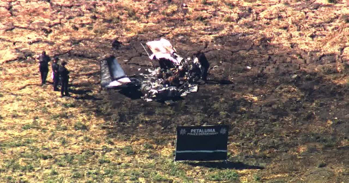 Petaluma plane crash kills 2, aerial views show severe wreckage