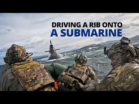 Commandos attempt to drive RIB onto German submarine casing in heavy swell thumbnail