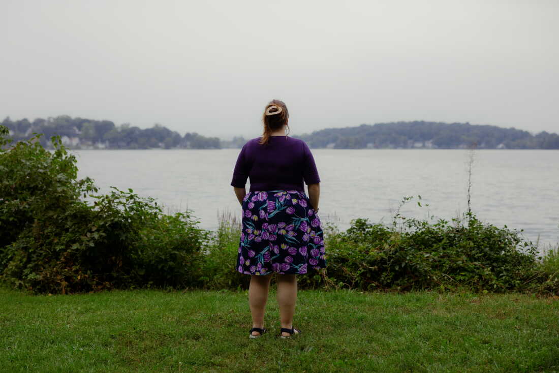 A member of Project NINJA, an U.S. Immigration and Customs Enforcement (ICE) watch group in New Jersey, stands for an anonymous portrait at Port Morris Park in Roxbury Township, N.J. on Sept.17, 2026.