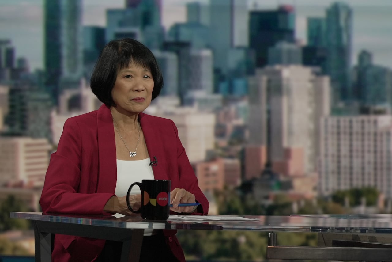 Incumbent Mayor Olivia Chow and Coun. Brad Bradford face off in a debate at the CBC Broadcasting Centre in Toronto on Oct. 8, 2026. The debate is hosted by CBC Radio host Chris Glover. (Voters go to the polls on Oct. 26.)