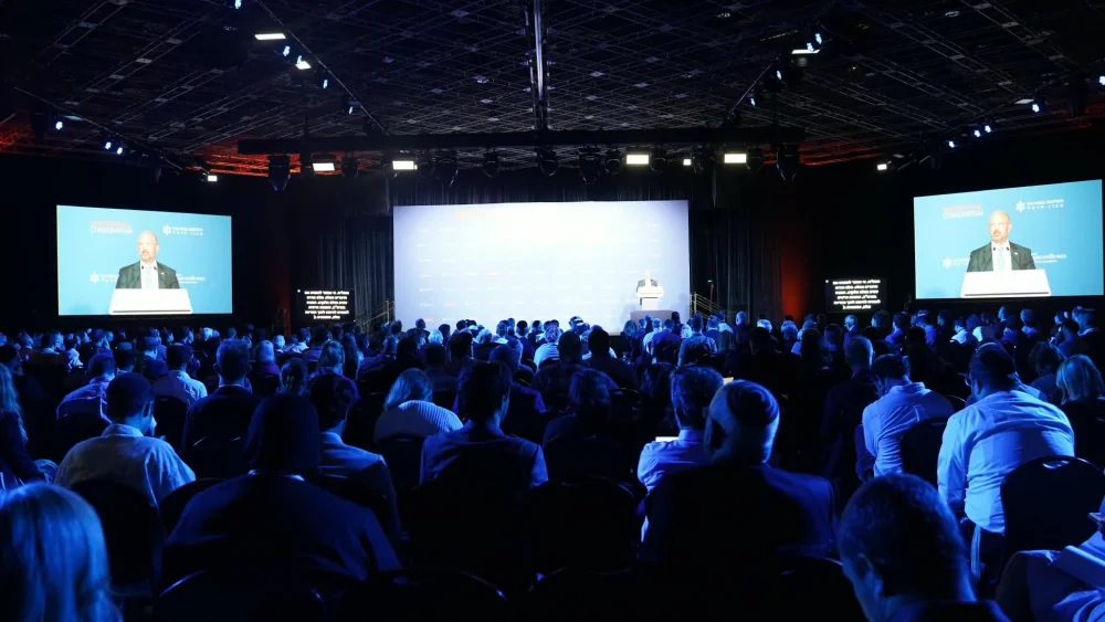 Hundreds of people attend the NatCon conference in Jerusalem, Israel on Oct. 6, 2026. Photo courtesy of NatCon.